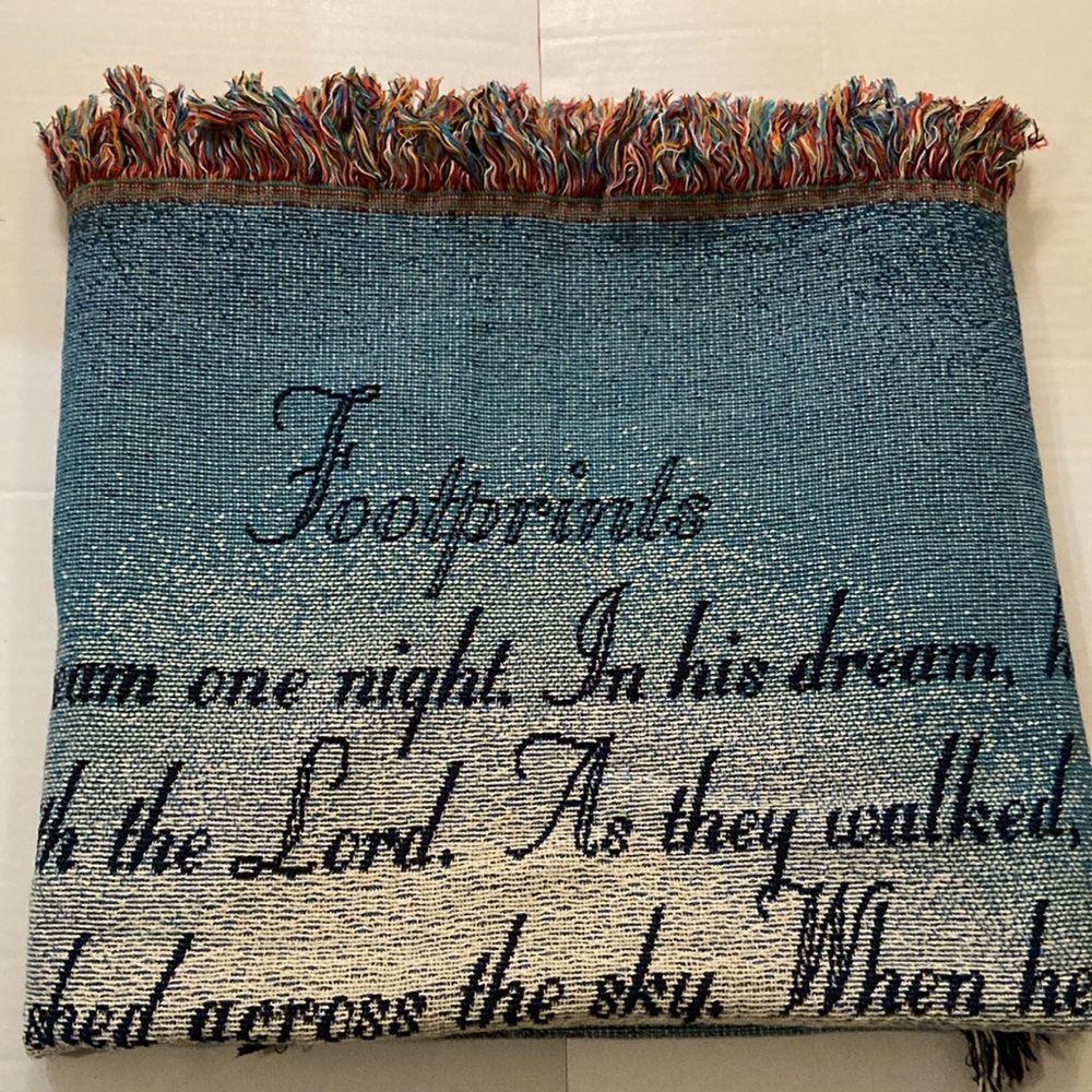 Footprints Throw Blanket